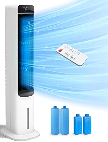 Ладилник за испарување на воздухот LifePlus, преносен мочуриште ладилник со полнење на горната и долната вода, преносен климатик со осцилација од 50 °, 3 брзина и 3 тип на