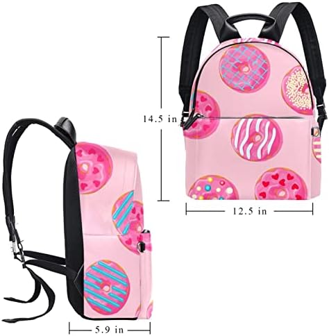 TBOUOBT кожен ранец за патување со лесен лаптоп лесен ранец за жени мажи, розови фламинго тропски растенија лисја