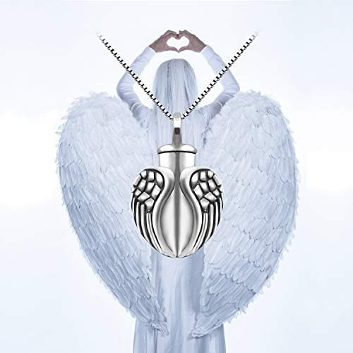 Beilin Angel Wings Cremation Jewelry 925 Стерлинг сребрен урн ѓердан за пепел