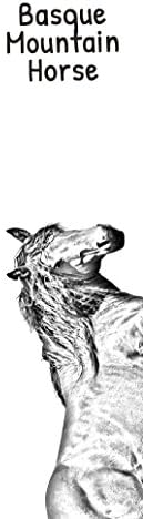 Уметност Куче Оод. Баскиски Планински Коњ, Дрвена Кутија За Вино Со Слика На Коњ