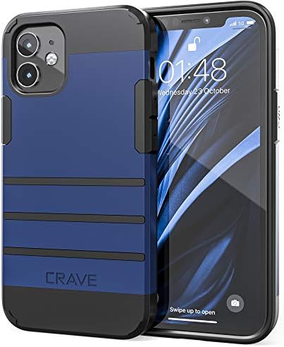Crave iPhone 12 Мини Случај, Силна Стража Тешка Заштита Серија Случај за iPhone 12 Мини-Морнарица