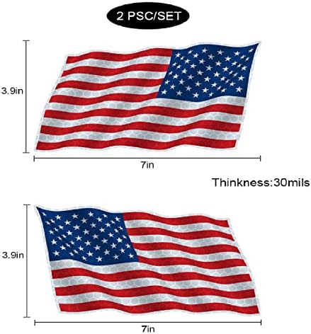 2 парчиња Рефлектирачки Налепници За Американско Знаме, 7* 3,9 инчи Налепница За Декорација На Патриотско Магнетно Знаме За Возило
