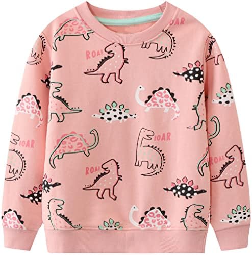 Retsugo дете бебе девојки џемпери на девојчиња, случајни пулвер, екипаж зимски долги ракави врвови кошули облека 3t-8t