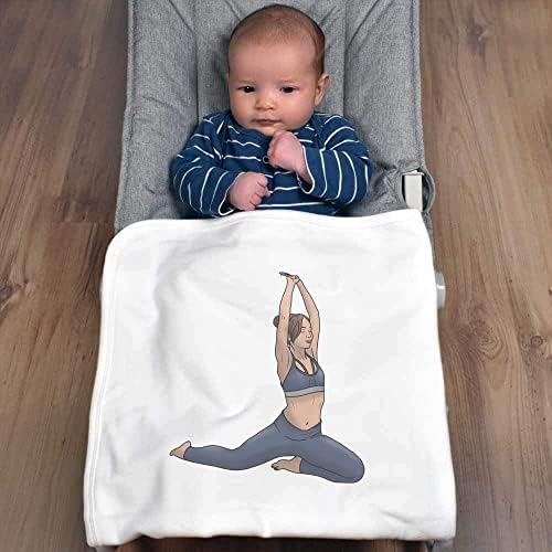 Azeeda 'јога истегнување' памучно бебе ќебе / шал