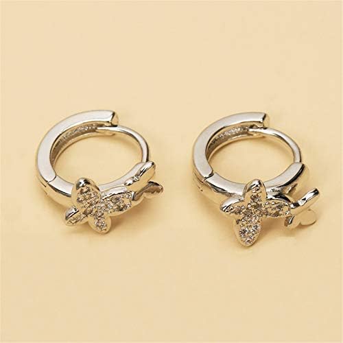 925 Стерлинг симпатична сребрена капка симпатична трендовски обетки додатоци за накит циркон за забави за украси за накит