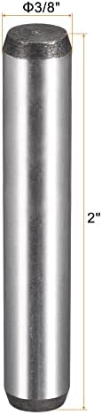 UXCELL 3/8-инчен X 1-1/4-инчен пинови за даул, челик третирана со топлина за дополнителна цврстина, светла завршница и точна усогласување