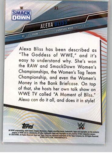 2020 година Топс WWE Finest 35 Alexa Bliss Smackdown Carting Carding Card
