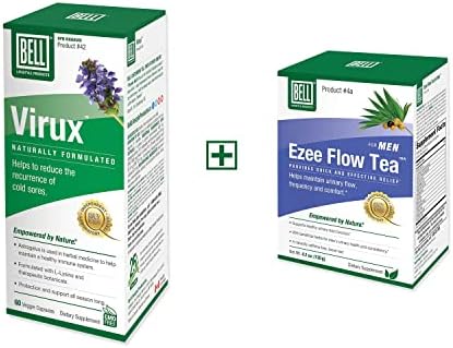 Bell Bundle - Virux L Lysine & Ezee Flow уринарна поддршка чај за мажи - 25 години низ целиот свет, продаден директно од производителот