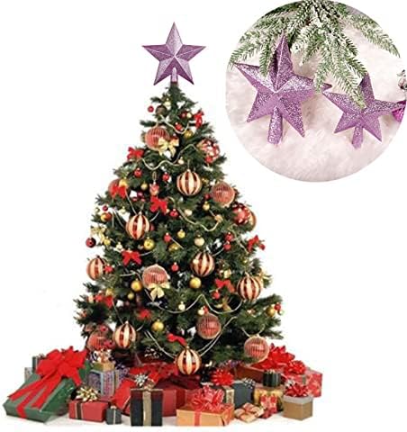 За Топер финиш Топ Starвезда 15см Божиќно врвно розово бледо дрво Сјајно starвезда Дрво дома украси за автомобили Декорации за внатрешни работи