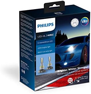 Филипс автомобилско осветлување 11362xux2 X-TREMEULTINON LED Сијалица ЗА АВТОМОБИЛСКИ Фарови, 5.800 K, Сет од 2