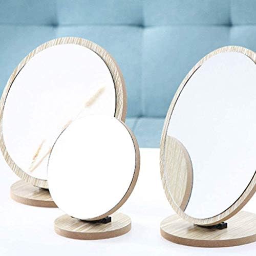 Огледало за шминка за таблети Houkai со Stand Professional Преклопено ротирачко огледало овално во форма на огледало на ретровизорот за спална соба бања облекување дама дома ?