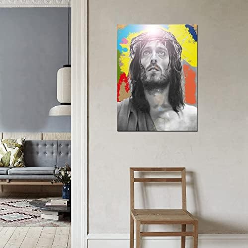 Таоми религиозен христијанин Исус Христос Шарено уметничко дело за дневна соба wallидна уметност света светлина бог постер печатење портрет дома