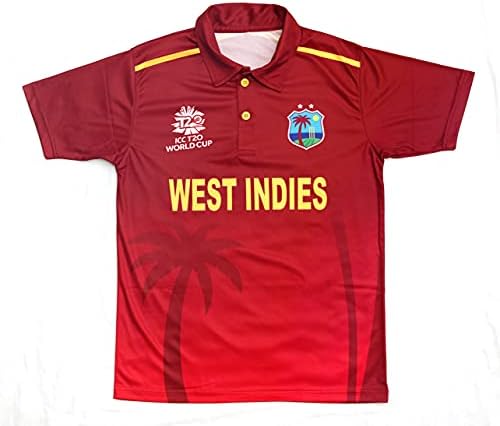Западни Инди ОДИ Крикет Jersersion Worldcup T20 кошула