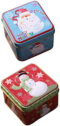 ПЛОШТАД БОНБОНИ Кутии ЗА Божиќен Дизајн Кутии За Складирање Подароци 2 парчиња