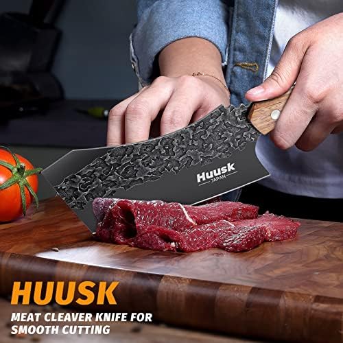 Нож на Хууск Јапонија за сечење на месо фалсификуван нож за сечење месо со пакет со обвивка со 7,87 брич на остар кујнски ножеви