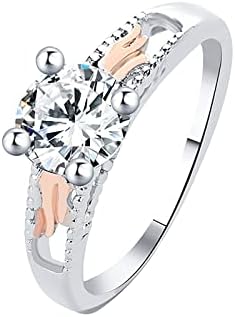 Ангажман круг Циркони жени свадбени прстени накит за накит за жени со целосен дијамантски дами прстени прстени за тинејџери за тинејџери