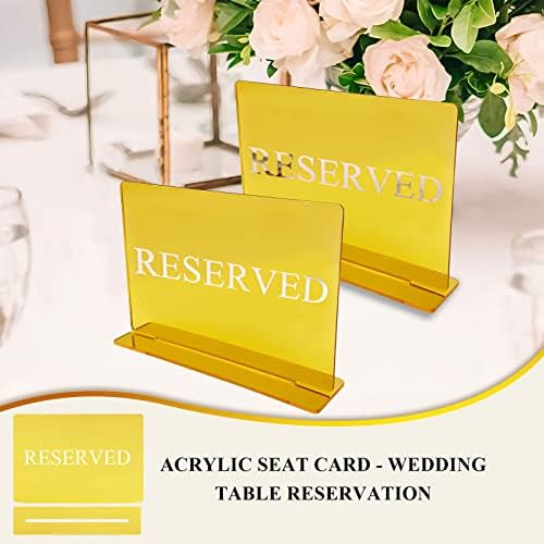 Blmhtwo 3 парчиња резервирани знаци на маса, резервирани знаци на маса за свадба за ресторани за свадби, знак за седиште во табела со