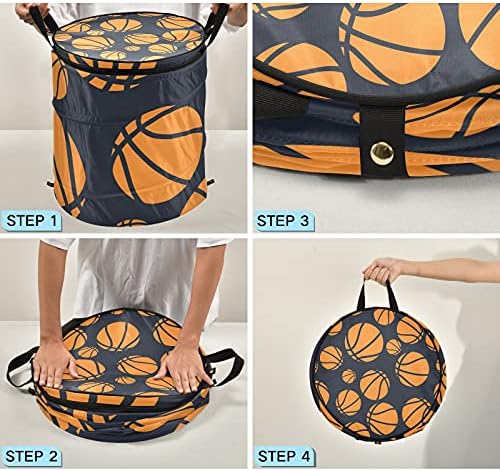 Портокалова кошарка Поп -дополнете ги алиштата со заптивка со патент за патент за песечка, со рачки што може да се сруши за складирање