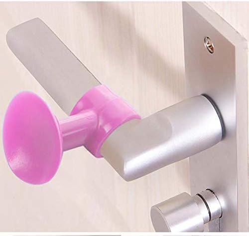 XMHF силиконски анти-колукција на вратата со перфорација бесплатно и нем, заштитно капаче за вшмукување розови 10 парчиња