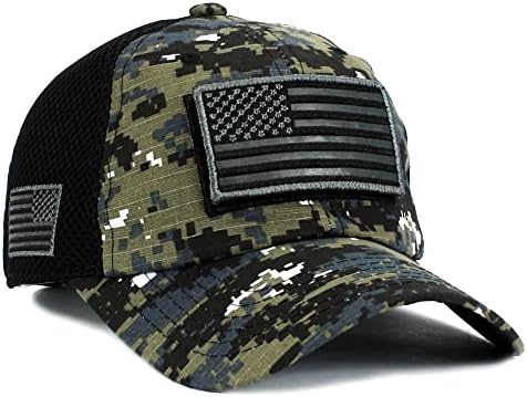 Американски американски знаме тактички оператор одводно знаме за крпење на воениот стил микро -мрежа безбол капа