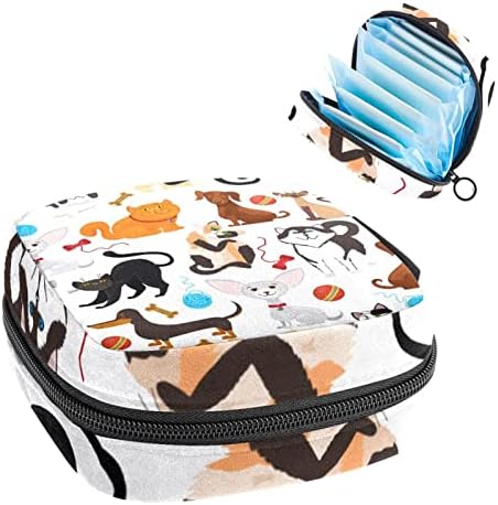 Санитарна торба за складирање на салфетки, торба за период, торба со тампон, торба за шминка, мачка