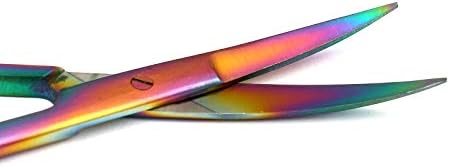 ДДП мулти -боја виножито суперкут ирис микро ножици 4,5 криви со едно засилено сечило не'рѓосувачки челик