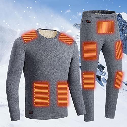 Cjhdym мажи загреана долна облека сет зимско термичко руно со долги ракави топли кошули со основни слоеви врвови pjs дното на панталони