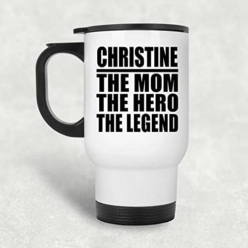 Дизајнирајте ја Кристин мајката Херој Легендата, бела патувачка кригла 14oz не'рѓосувачки челик изолиран Тумблер, подароци за роденденски