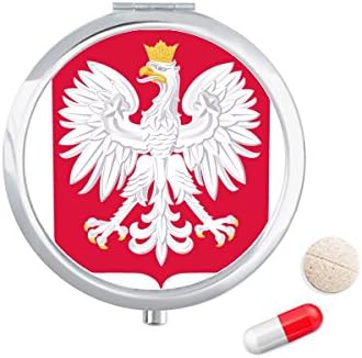 Полска Европа Национален Амблем Пилула Случај Џеб Медицина Кутија За Складирање Контејнер Диспензерот