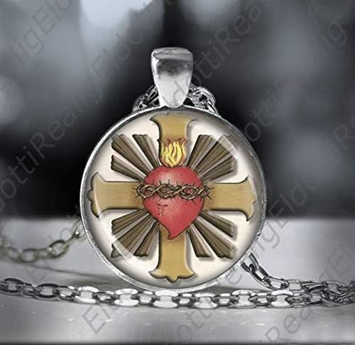 Исус Христос Свето Срце Ѓердан Католички Медал Приврзок Верски Христијански Накит