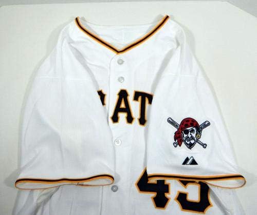 2013 година Пиратите од Питсбург Енди Оливер 45 игра издадена бела маичка Пит33092 - Игра користена МЛБ дресови