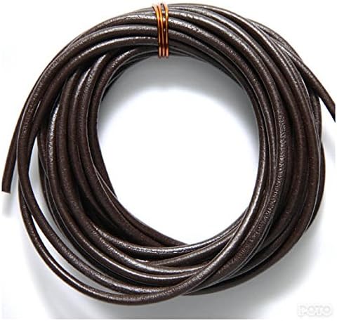 3мм кожа тркалезна чипка 5 јарди, 5 јарди Оригинална кожа со тркалезен кабел 3мм, оригинална тркалезна кожа кабел 5 јарди 3мм