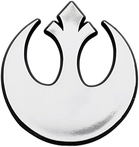 SW Rebel Alliance Logo Plastic Auto Amblem - [Silver] [3 '' x 3 '']