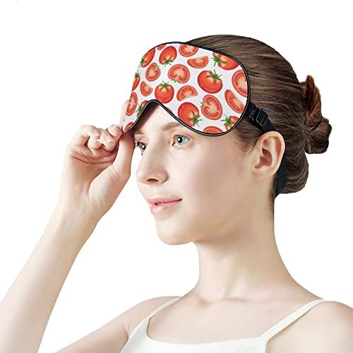 Маска за спиење на домати Ноќно покритие удобен стил на глава со прилагодлива лента совршено блокови светло