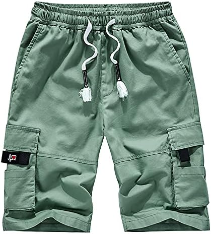 Rtrde карго шорцеви за мажи за машка мода за џебни панталони памук памук со пет точки со комбинезони мажи
