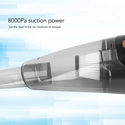 8000PA Рачен преносен правосмукал за вакуум, моќност од 120W, со заштита на кола, целосно полнење и предупредување за ниско батерии, за