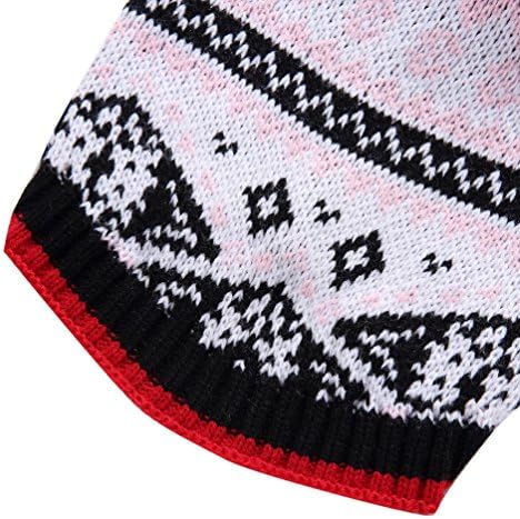 Smalllee_lucky_store XCW0051-PING-M HOILDOT FESTIVE FESTIVE FESTIVE CHIRNATE MALL CAT/DOG NORDIC FAIR ISLE ISLE BATS DESING SWEMPER, ПИНК, Среден