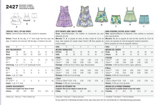 Модел за шиење на едноставност 2427 Тоа е толку лесен фустан од дете и спортска облека, а