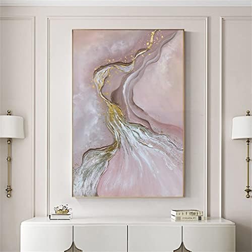Houkai розова сива пејзаж Апстрактна рачно насликана голема едноставна масло сликарство платно сликарство уметност wallидно сликарство декорација