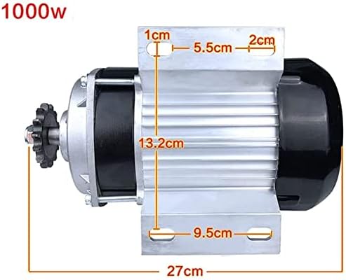 Комплетен мотор DC Motor 1000W 48V 60V DC, мотор со голема брзина од 450 вртежи во минута со мотор со среден погон за електричен трицикл,