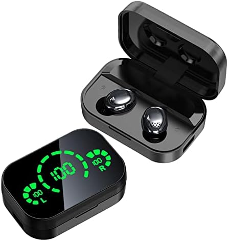 Mllkcao Безжични Bluetooth Слушалки Во Уво СТЕРЕО Слушалки LED Дигитален Дисплеј Кутија За Полнење Бучава Поништување На Тешки Бас Bluetooth