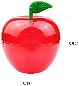 5 Пакувајте Пластични Контејнери Со Јаболка Голема Декорација На Црвено Јаболко Наставник Сад Со Јаболка Тегла Со Бонбони Контејнери За
