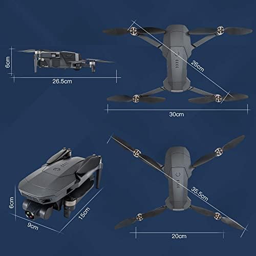 Quitoka RC Drone 4-Axis Aircraft 4K HD воздушна фотографија далечински управувач на авион GPS Позиционирање на телото е преклопен подароци за момчиња