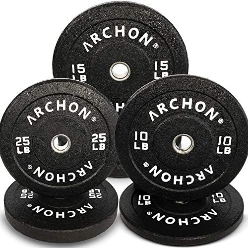 Archon Fitness Htr Spec Bumper Plates | Олимписка плоча | Обука за сила | Кревање тегови | Плочи за тежина | Олимписка Барбел | Сет на тежина