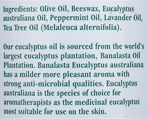 Терапија со чајно дрво еукалиптус австралиско масло од градите, лаванда пеперминт и чајно дрво, 2 унца
