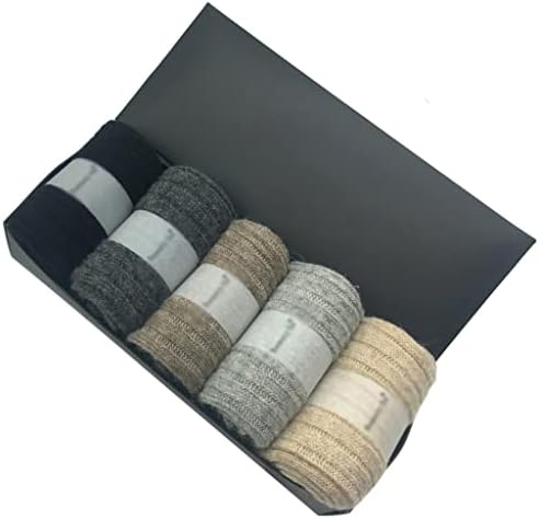 Jieseing 5 пара/чорапи за многу мажи долга зимска топла кашмир удобни чорапи машки подарок