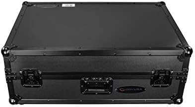 Одисеја FZGSPRIME4W2BL DENON PRIME 4 Црн лет кутија со патентирана платформа за лаптоп за лаптоп и 2U решетки