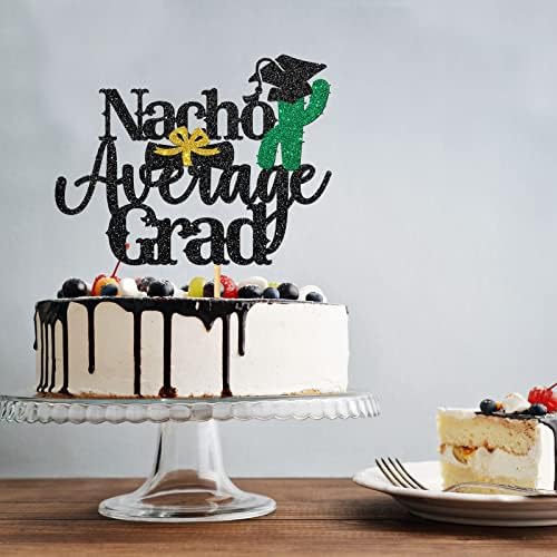 Просечен просечен торта за торта на Индору Начо, Класа од 2023 година Декор за торта, Декорации за дипломирање на колеџ во средно училиште, црн