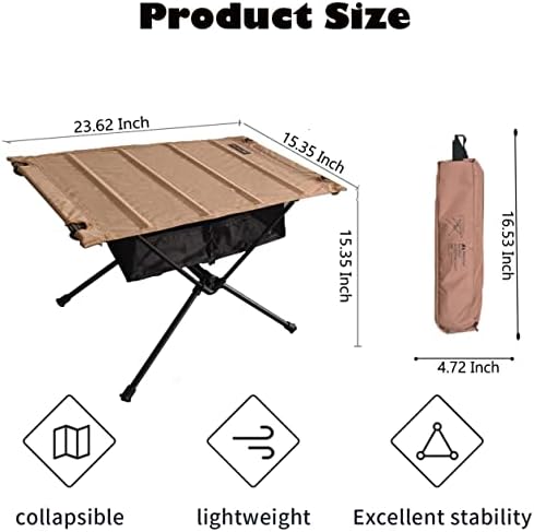 Преносна табела за преклопување на отворено, преклопна маса, преклопна маса на плажа, лесна табела за камп, табела за кампување со ултралејт