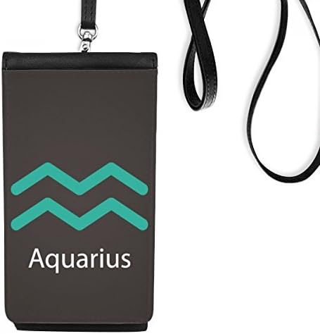 Јануари февруари Аквариус соstвездие Телефонска чанта чанта што виси мобилна торбичка црн џеб